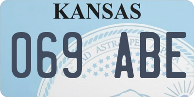 KS license plate 069ABE