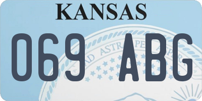 KS license plate 069ABG