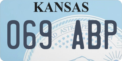 KS license plate 069ABP