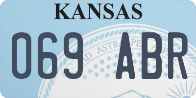 KS license plate 069ABR