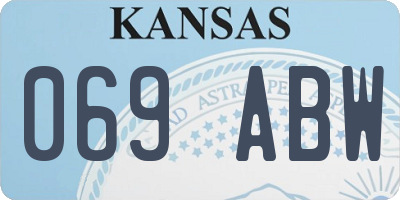 KS license plate 069ABW