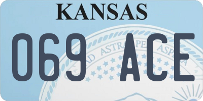 KS license plate 069ACE