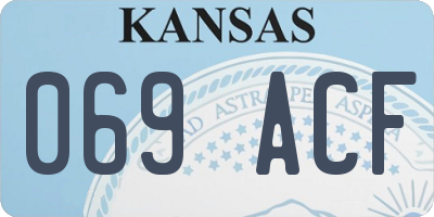 KS license plate 069ACF