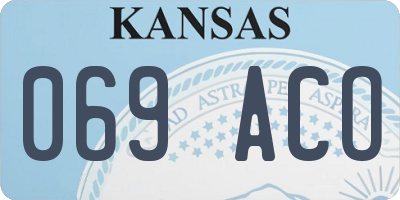 KS license plate 069ACO