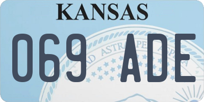 KS license plate 069ADE