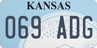 KS license plate 069ADG