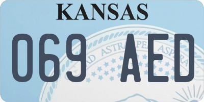 KS license plate 069AED
