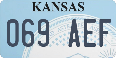 KS license plate 069AEF