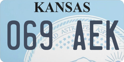 KS license plate 069AEK