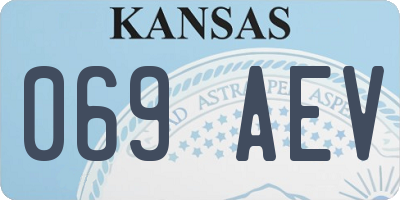 KS license plate 069AEV