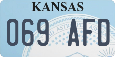 KS license plate 069AFD
