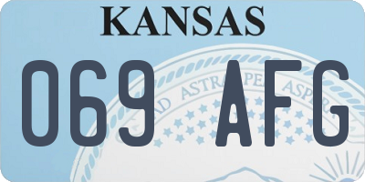 KS license plate 069AFG