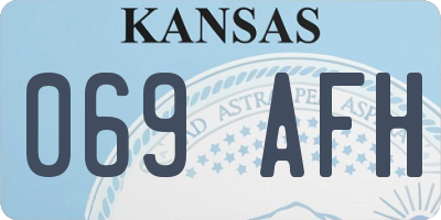KS license plate 069AFH