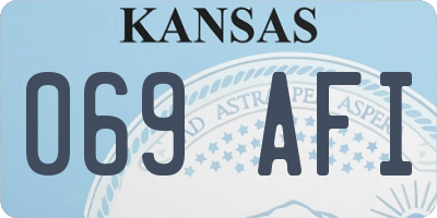 KS license plate 069AFI