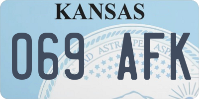 KS license plate 069AFK