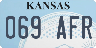 KS license plate 069AFR
