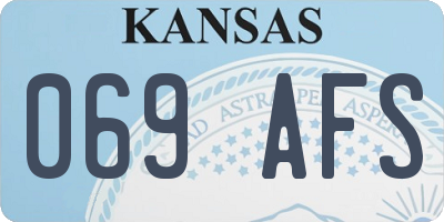 KS license plate 069AFS