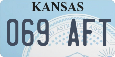 KS license plate 069AFT