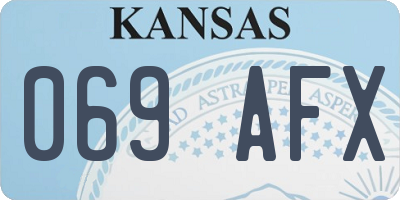 KS license plate 069AFX