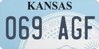 KS license plate 069AGF