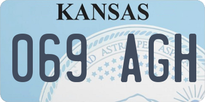 KS license plate 069AGH