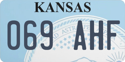 KS license plate 069AHF