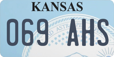 KS license plate 069AHS