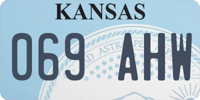 KS license plate 069AHW