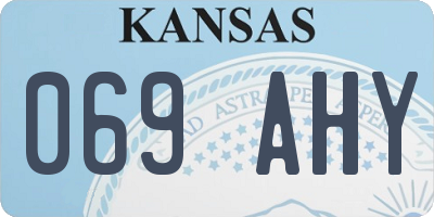 KS license plate 069AHY