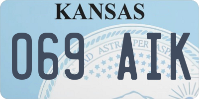KS license plate 069AIK
