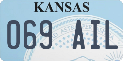 KS license plate 069AIL
