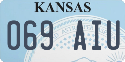 KS license plate 069AIU
