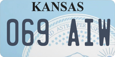 KS license plate 069AIW