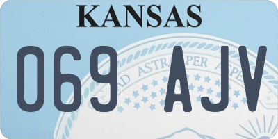 KS license plate 069AJV