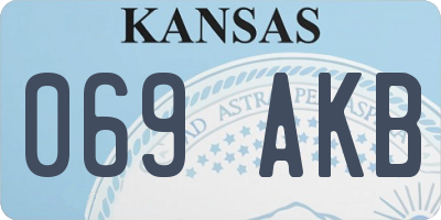 KS license plate 069AKB