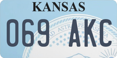 KS license plate 069AKC