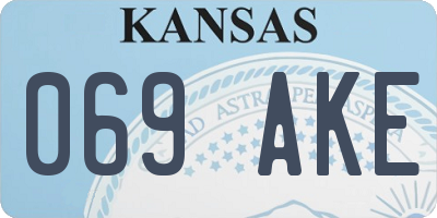 KS license plate 069AKE
