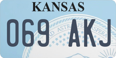 KS license plate 069AKJ