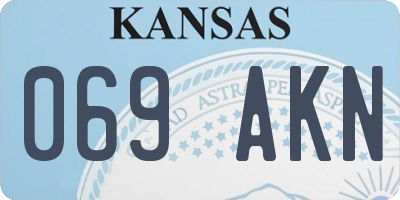 KS license plate 069AKN