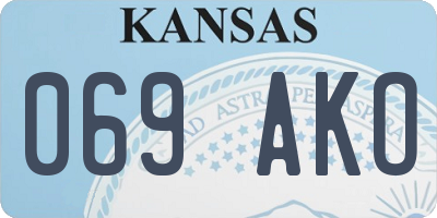 KS license plate 069AKO