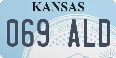 KS license plate 069ALD