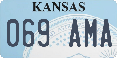 KS license plate 069AMA