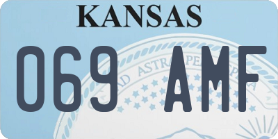 KS license plate 069AMF