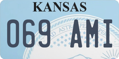 KS license plate 069AMI