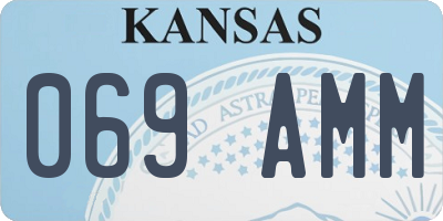 KS license plate 069AMM