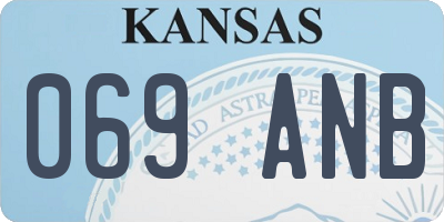 KS license plate 069ANB
