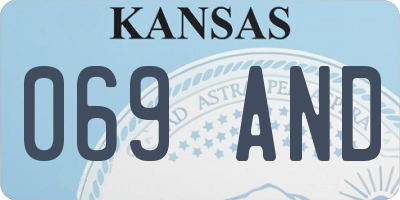 KS license plate 069AND