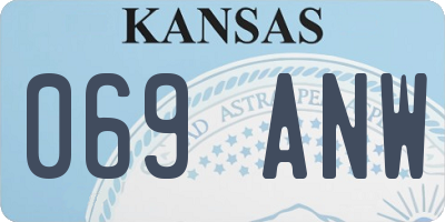 KS license plate 069ANW
