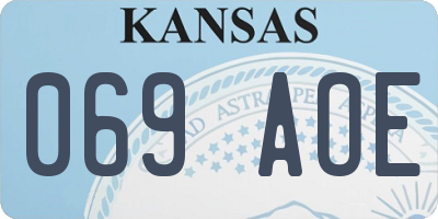 KS license plate 069AOE