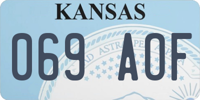 KS license plate 069AOF